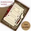 Dřevěné pouzdro na peníze - BENZÍN - Váš text