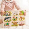 GOKI Dřevěné puzzle se zvuky zvířátek
