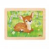 GOKI dřevěné puzzle ZVÍŘÁTKA Z LESA - 5 variant
