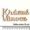 Dřevěný nápis - Krásné Vánoce