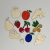 Sada dřevěných obrázků - Ovoce ze zahrádky