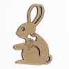 Dřevěná velikonoční dekorace k zavěšení - králík