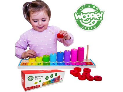 WOOPIE GREEN Puzzle Učíme sa počítať - Montessori 56 ks.