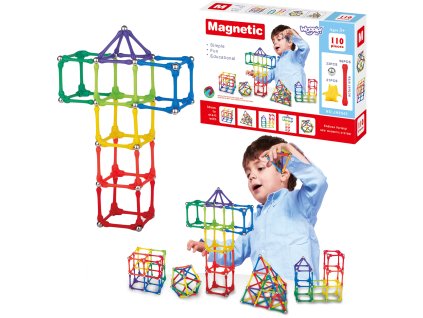 Magnetické stavebnice WOOPIE Kreatívne puzzle 110 ks.