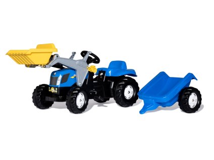 Traktor s lyžicou a prívesom Rolly Toys rollyKid-X New Holland