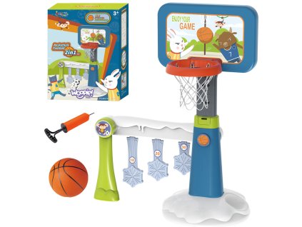 WOOPIE Set 2v1 Basketbalová a futbalová bránka + lopta + pumpa