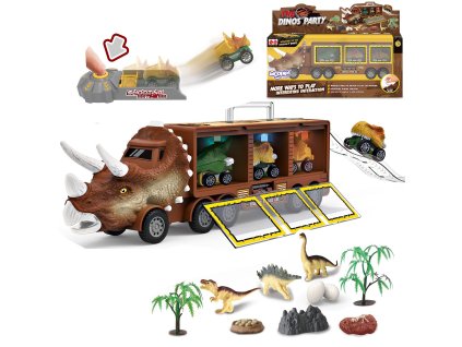 WOOPIE Dinosauria dodávka s autíčkami + 15 doplnkov