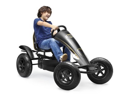 Pedálová motokára s nafukovacími kolesami BERG Pedal Gokart XL Black Edition BFR od 5/6 rokov do 100 kg