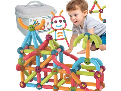 Magnetické stavebné bloky WOOPIE 128 ks.