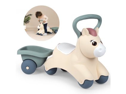 SMOBY Jazdecký koník pre deti s prívesom - odrážadlo