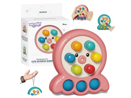 Arkádová hra Krtko String Octopus Pink 2v1
