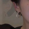 Full Zircon Heart Hoop Earrings