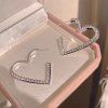 Full Zircon Heart Hoop Earrings