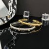 Luxury Brushed Zircon Adjustable Bangle Collection