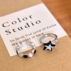 Star Cat's Eye Open Ring Set