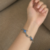 Y2K Blue Opal Liquid Metal Bracelet