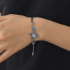 Y2K Blue Opal Liquid Metal Bracelet
