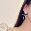 Super Sparkling Heart Ribbon Earrings