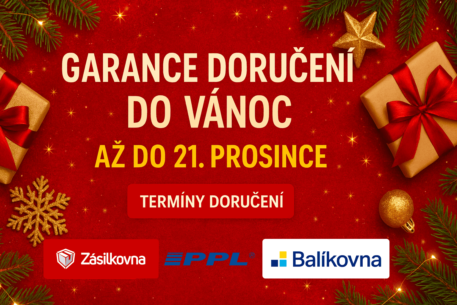 Garance doručení do Vánoc 2025 – všechny důležité termíny