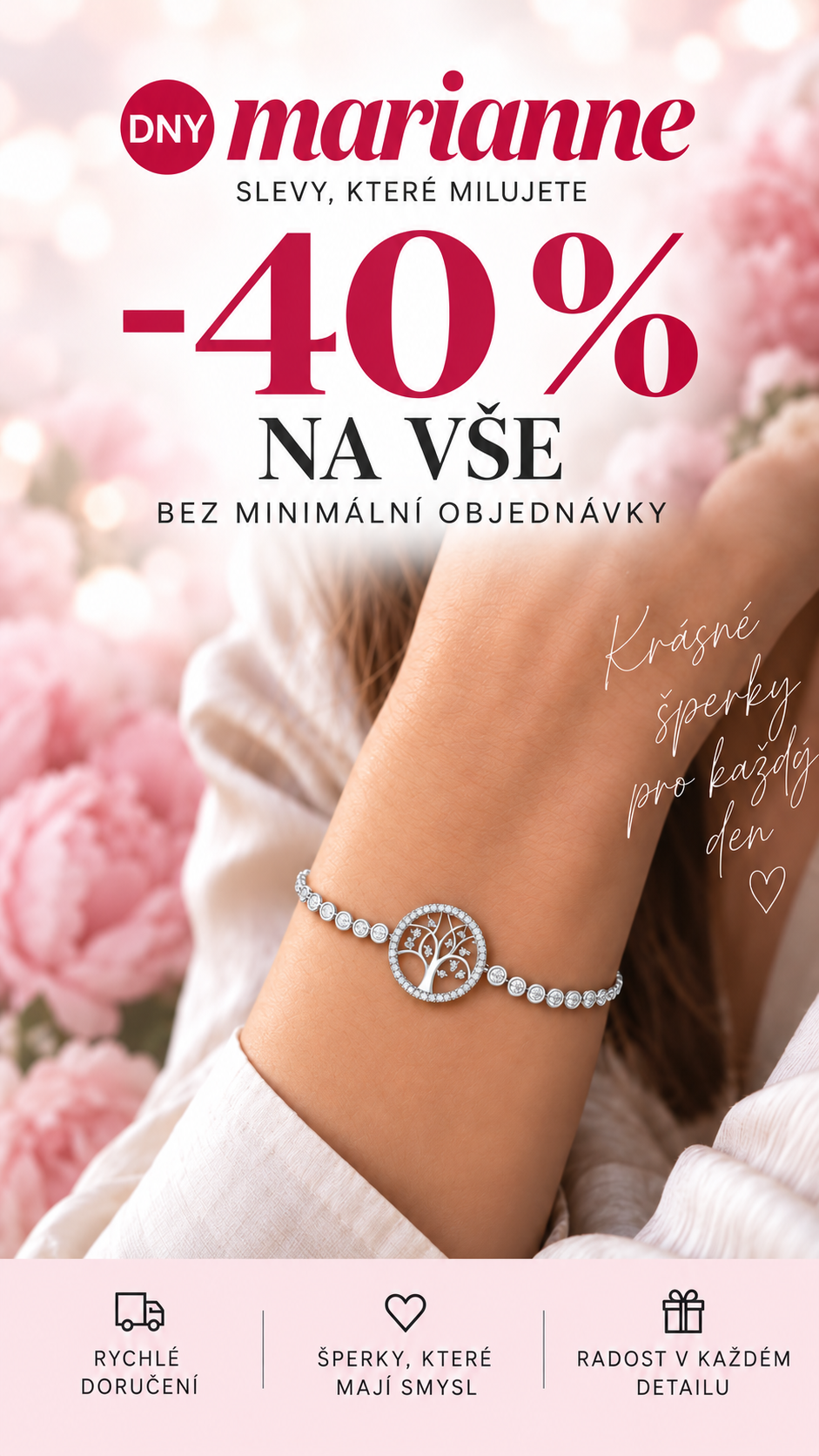 Dny Marriane! Sleva 40% na všechny stříbrné šperky.
