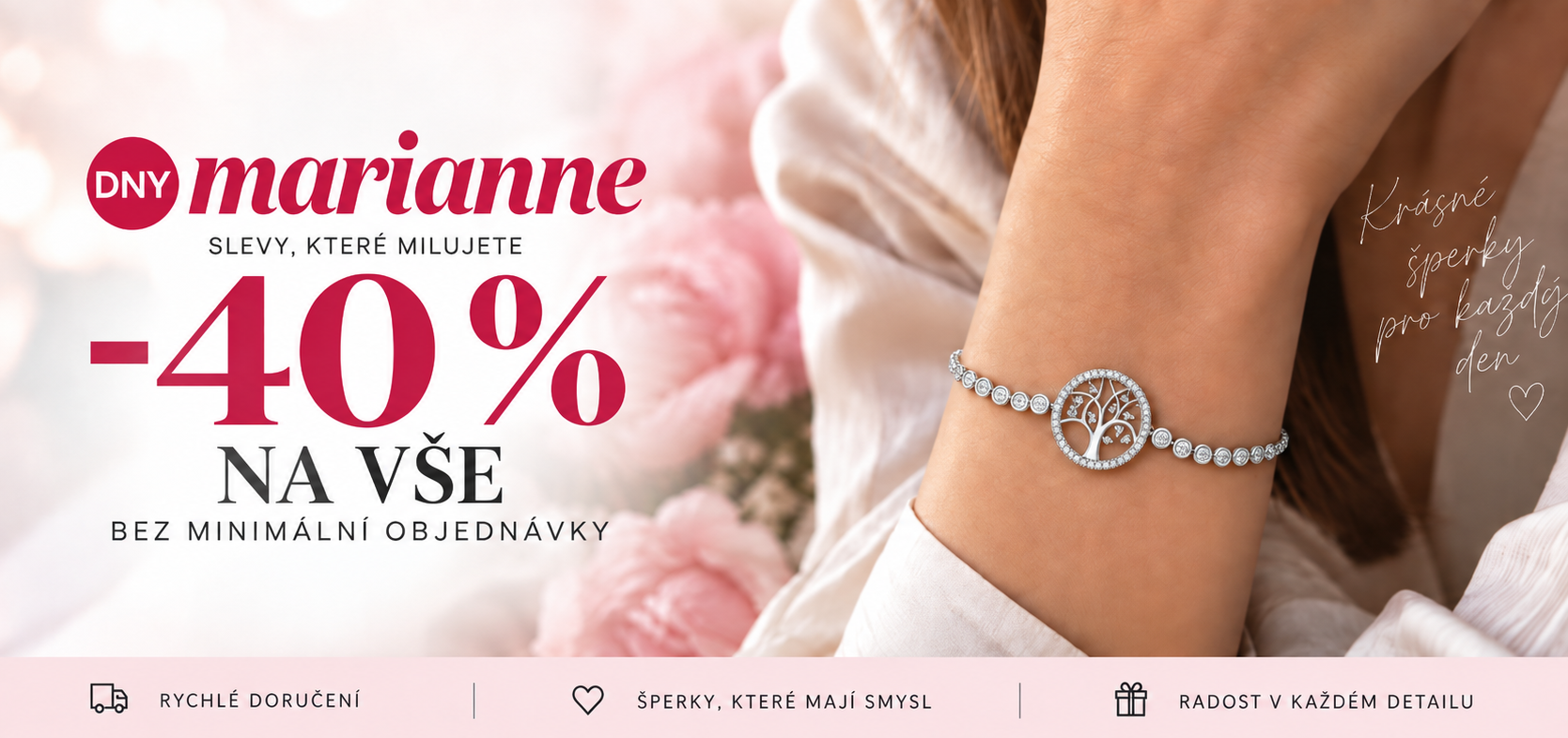 Dny Marriane! Sleva 40% na všechny stříbrné šperky.
