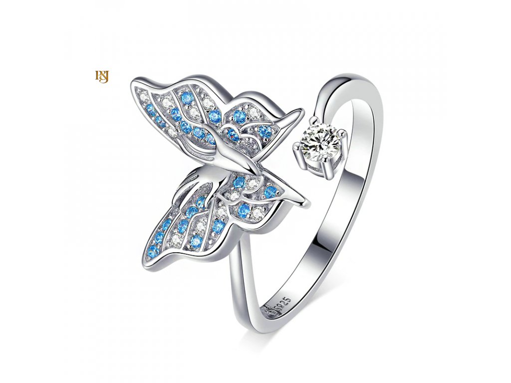 Stříbrný prsten Motýl SRUNI24