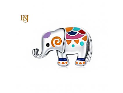 pandjjewellery stribrny privesek barevny slonik
