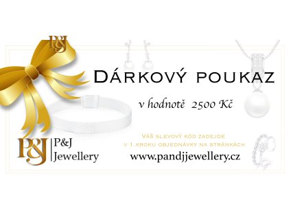 darkovy poukaz v hodnote 2500Kc pandjjewellery.cz