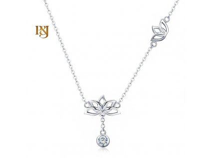 Stříbrný náhrdelník Lotosový květ SN39