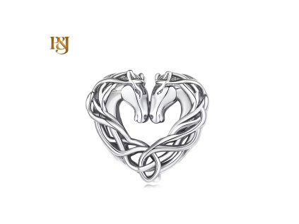 Stříbrný přívěsek Srdce spojení SB192