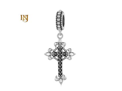 Stříbrný visací přívěsek Kříž temné elegance SB195 (1)