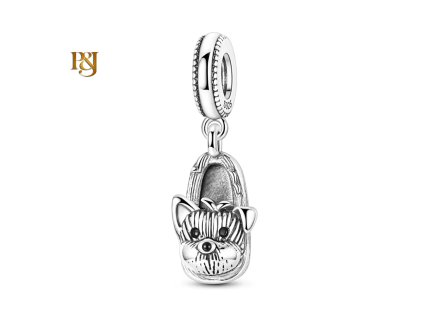 Stříbrný visací přívěsek Psí tlapka štěstí SB205