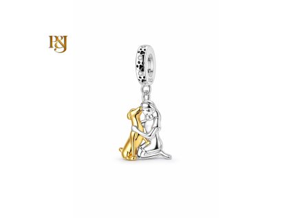 Stříbrný visací přívěsek Srdce u tlapek SB209 (1)