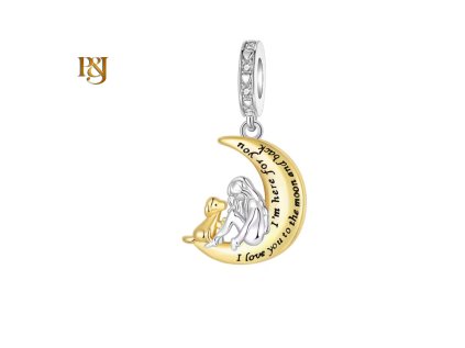 Stříbrný visací přívěsek Měsíční objetí SB223 (1)