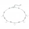 Stříbrný náramek na nohu Dolárky s kuličkami FSB9