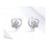 Stříbrné náušnice Milující tlapka SE24