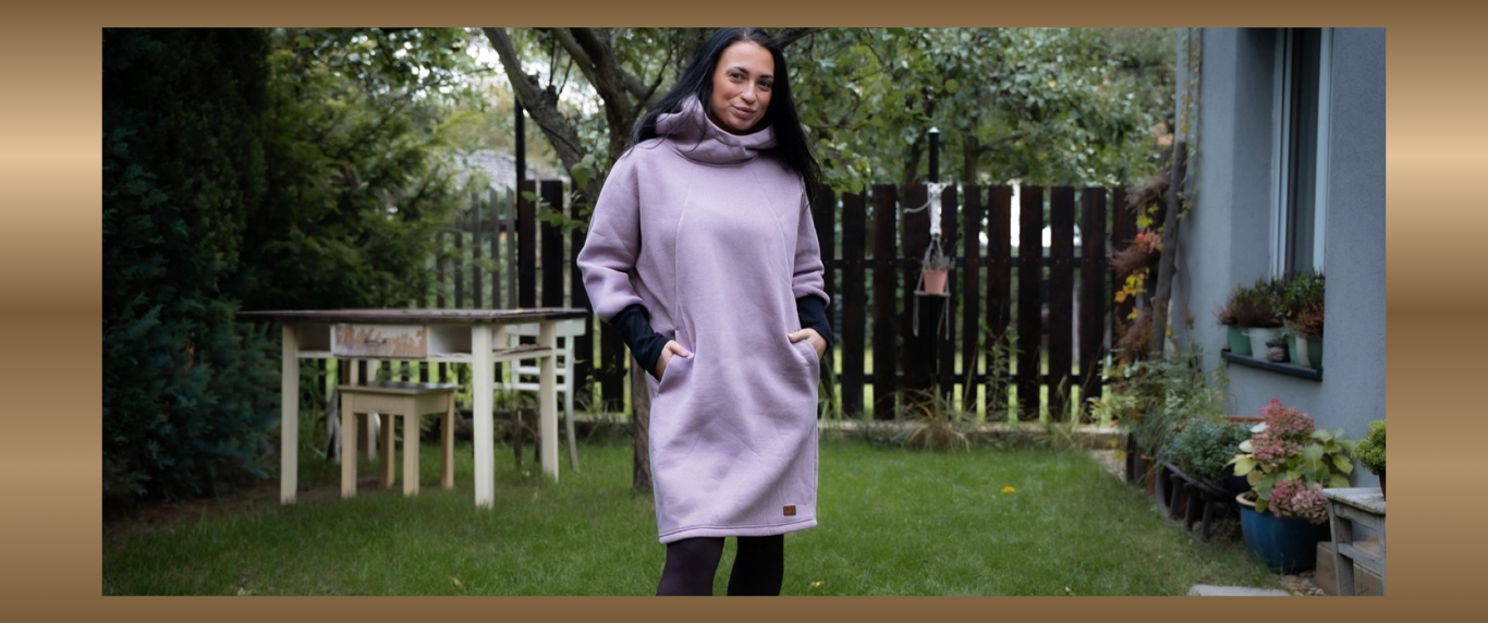 fialové mikinošaty