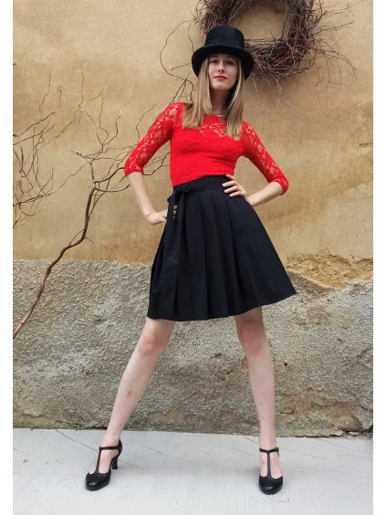 Krátká zavinovací sukně - černá