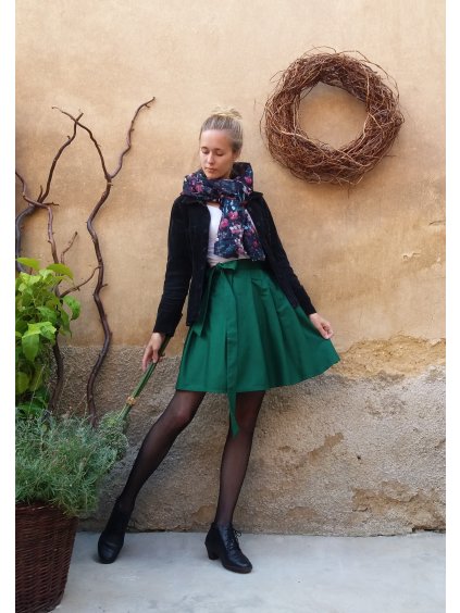 Krátká zavinovací - smaragdová