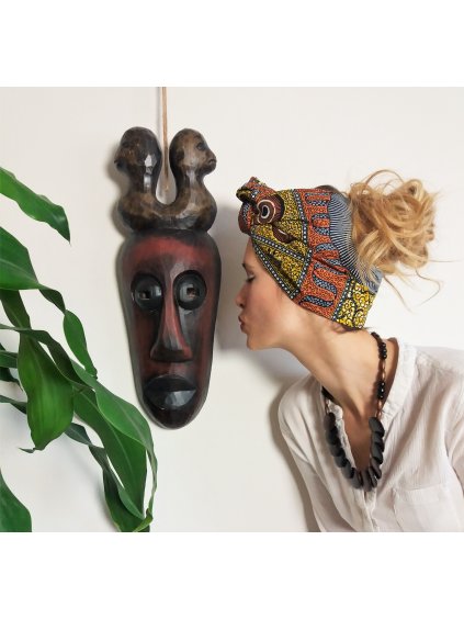 Šátek  hnědý - perličky