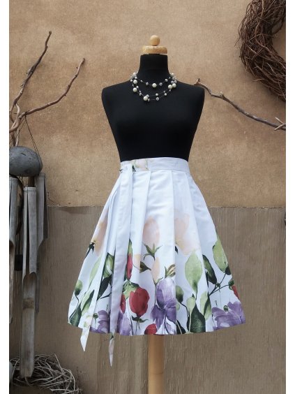 Krátká zavinovací  sukně -  akvarel II