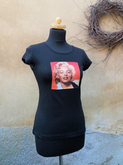 Černé triko Marilyn