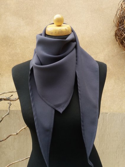 Šátek umělé vlákno - antracit