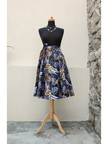 Kolová midi sukně  - noční paradise