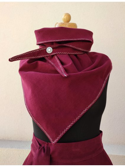Manšestrový nákrčník - bordó