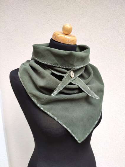 Manšestrový nákrčník - khaki