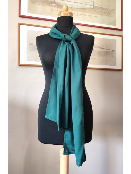 Viskózový šál - smaragd