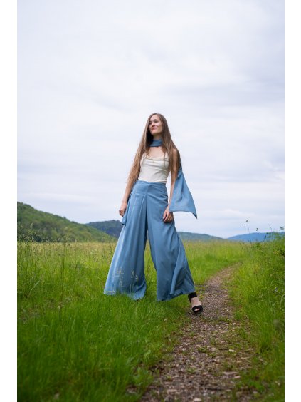 Viskózový šál - Tyffany blue