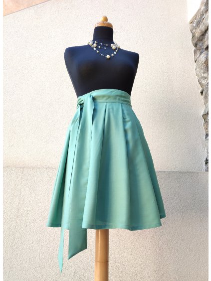 Krátká sukně mint - viskoza