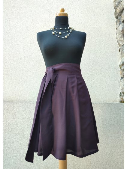 Krátká sukně - fialová - viskóza